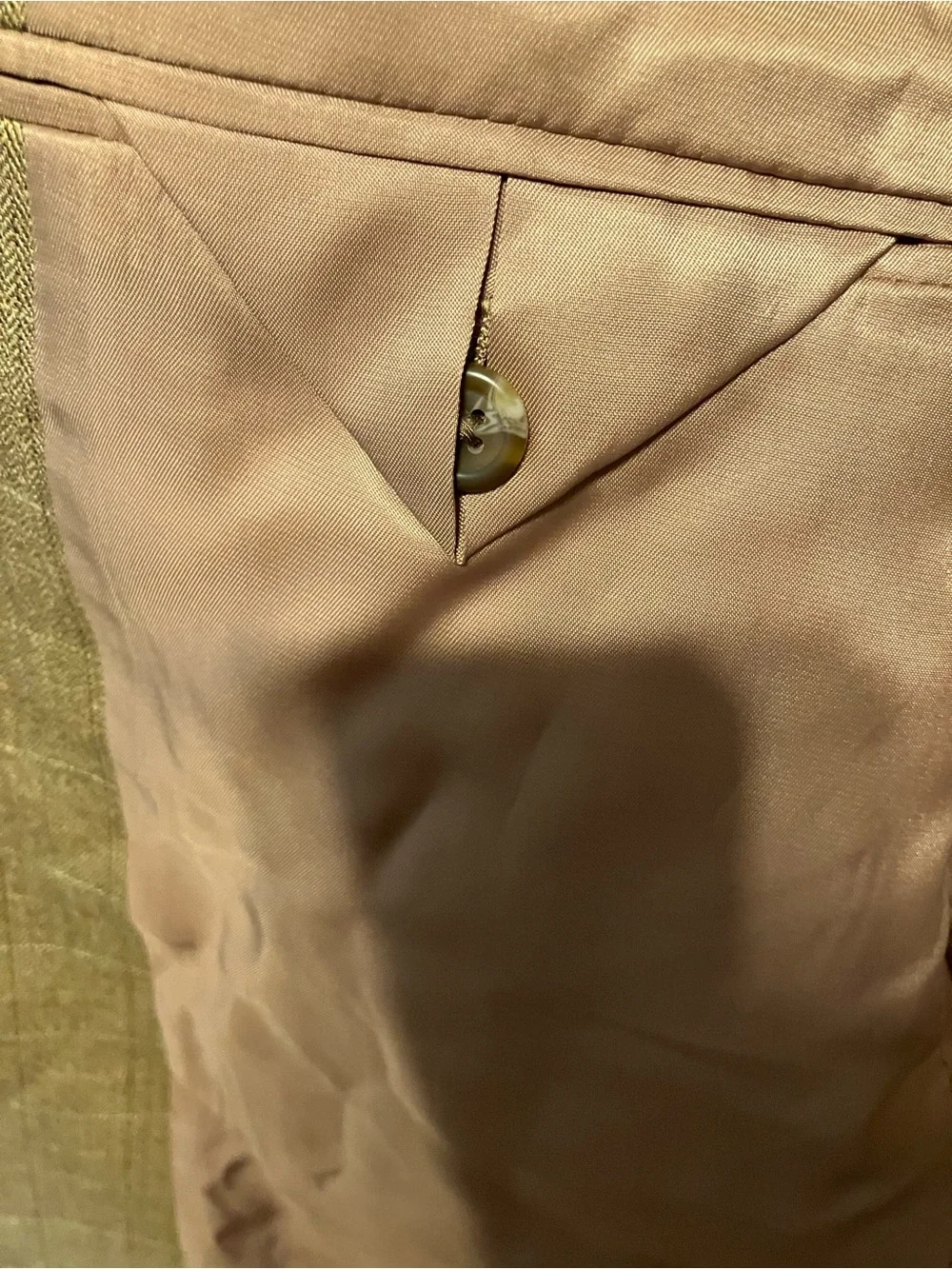 Lauren Ralph Lauren silk/ Wool Blend Olive Brown Windowpane Sport Coat 44L